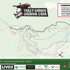 Mapa tras rowerowych Srebrna Góra. Centrum Rowerowe PM Bike Experts oferuje wypożyczalnię, szkolenia i serwis.