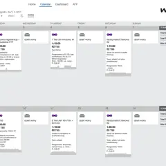 Plan treningowy z podziałem na tygodnie i dni, uwzględniający periodyzację: regeneracja, testy FTP, wytrzymałość tlenowa.