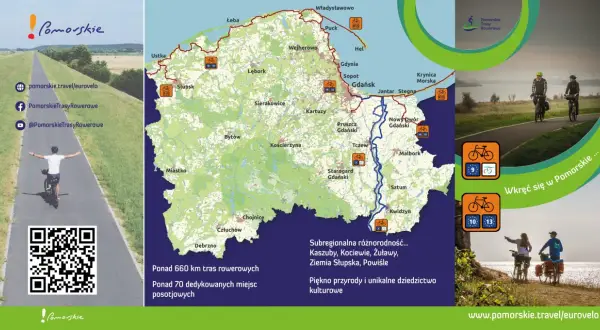 Mapa Pomorskich Tras Rowerowych, w tym trasa rowerowa Ojcowski Park Narodowy. Zaplanuj swoją przygodę!