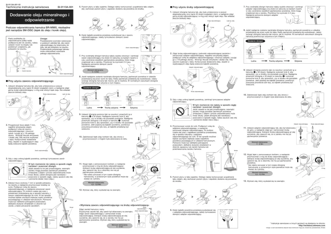 Jak wyregulować hamulce w rowerze: instrukcja odpowietrzania i dodawania oleju mineralnego. Krok po kroku, z ilustracjami.