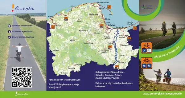 Mapa Pomorskich Tras Rowerowych, w tym trasa rowerowa Ojcowski Park Narodowy. Zaplanuj swoją przygodę!